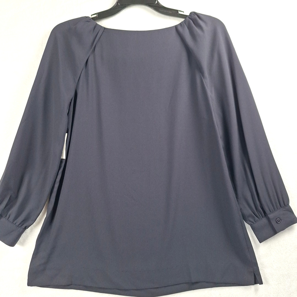 Lark & Ro Womens Size O Black Long Sleeve Pullover Blouse Top Shirt - Picture 2 of 11